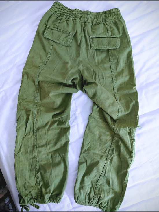 Bershka Pants - Bershka Green Cargo Elastic Waistband Jogger Pants Wide Leg S/P